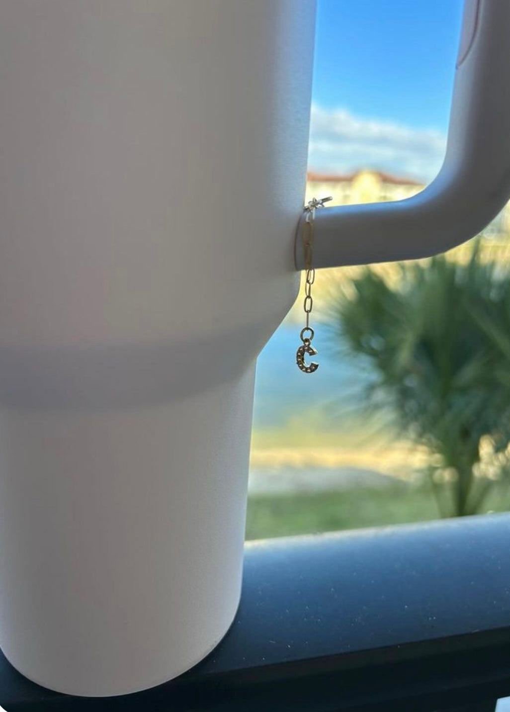 White Heart Charm, Stanley Cup Accessories - Harbor to Gulf